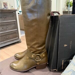 Frye Olive Leather Tall Boots